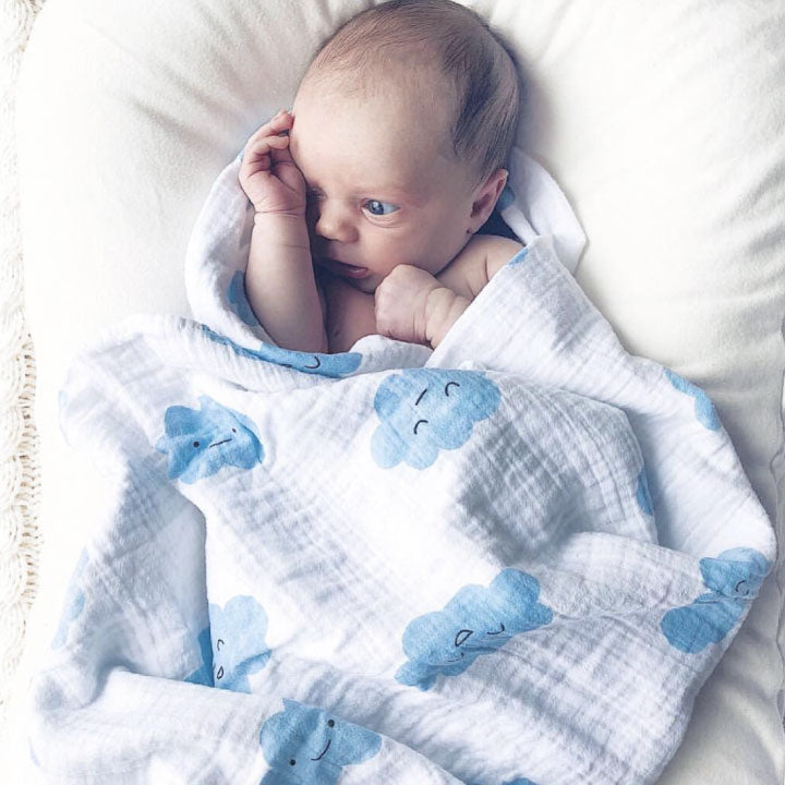 Happy Clouds Swaddle Blanket